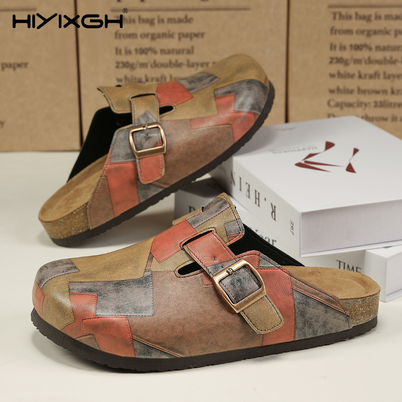 Health & Wellness Unit - Comfort Cork Leather Slippers for Unisex