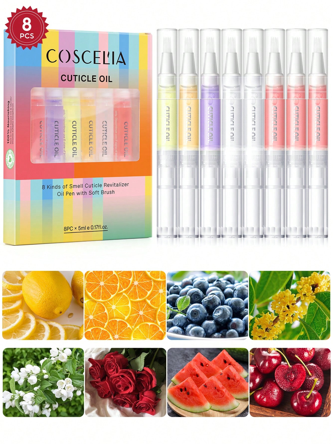 Health & Wellness Unit - coscelia 1/4/5/8/16PCS 5ML Nail Cuticle Oil