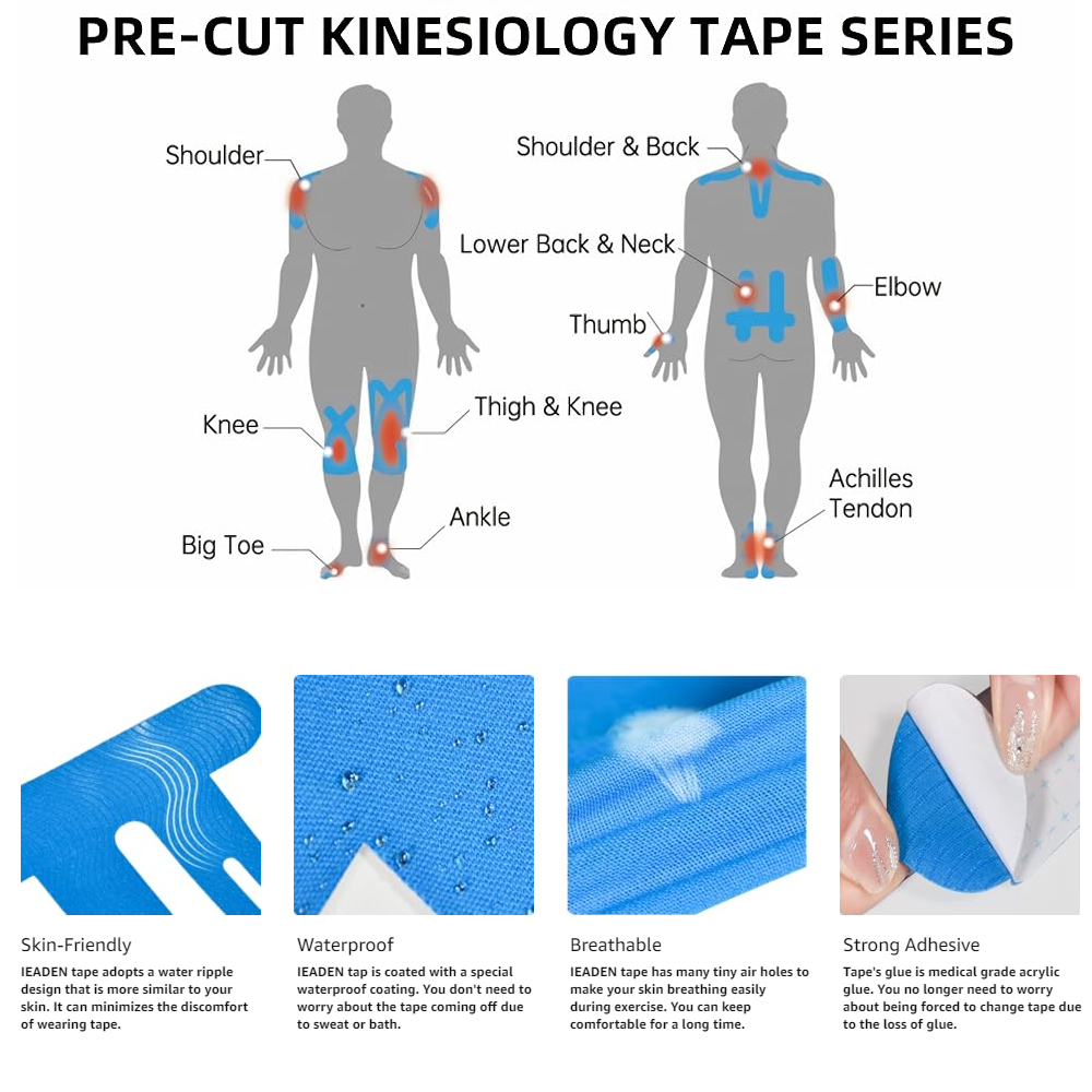 10PCS Precut Kinesiology Tape  – Sports Taping Precut recenzja i cena