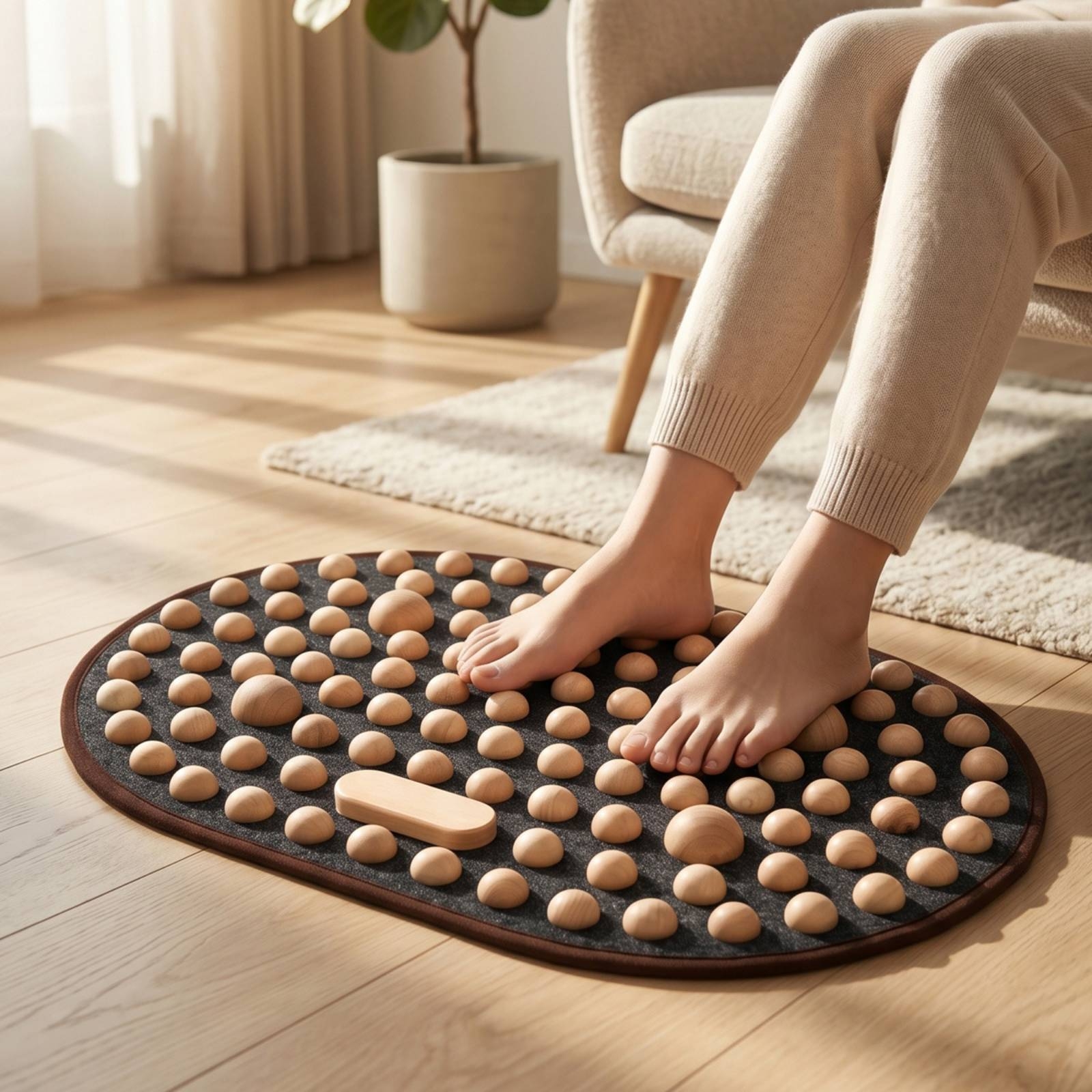 Wooden Foot Massage Mat Textur – Health Wellness And recenzja i cena
