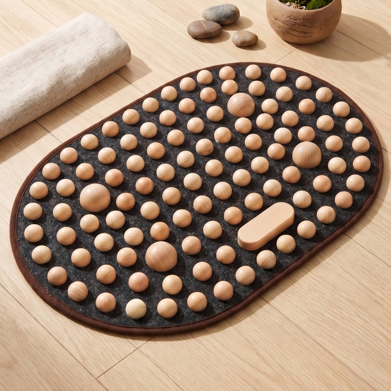 Wooden Foot Massage Mat Textur – Health Wellness And recenzja i cena