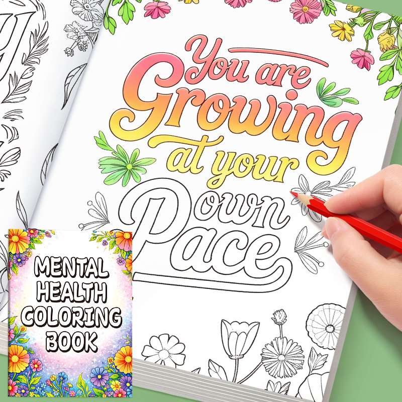 Adult Coloring Book 32 Pages M – Health Wellness Mental Health recenzja i cena