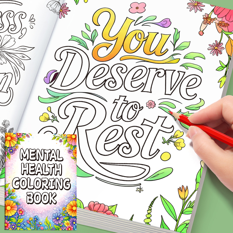 Adult Coloring Book 32 Pages M – Health Wellness Mental Health recenzja i cena