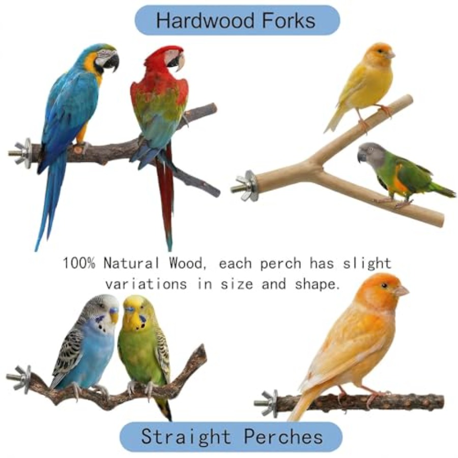 8PCS natural wood bird perches – Health & Wellness Unit recenzja i cena
