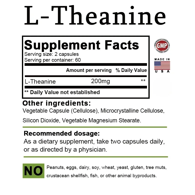 L-Theanine 200 Mg - Relaxation – Health Wellness Mental Health recenzja i cena